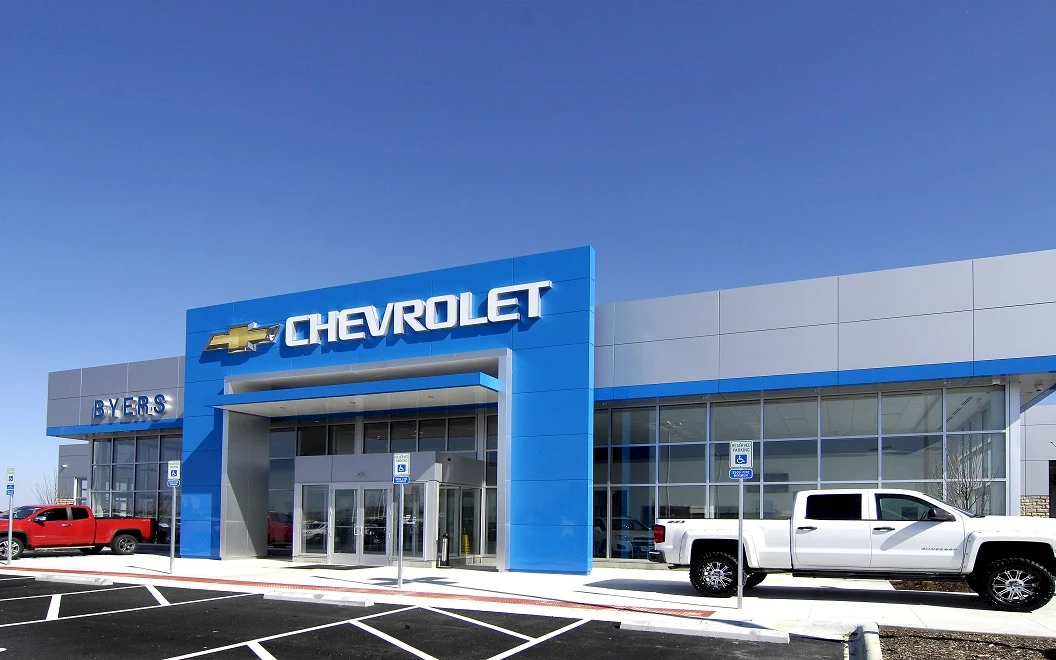 Byers Chevrolet auto dealership construction finished picture 2