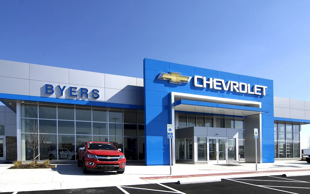 Byers Chevrolet auto dealership construction finished picture 17
