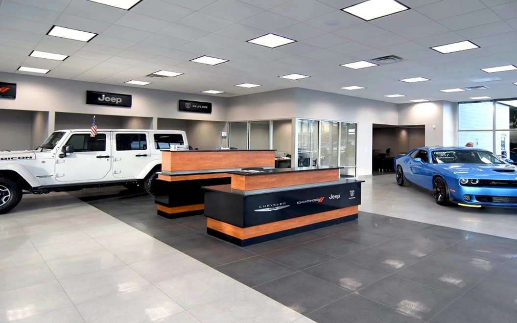 Wetzel Chrysler auto dealership finished construction picture 3