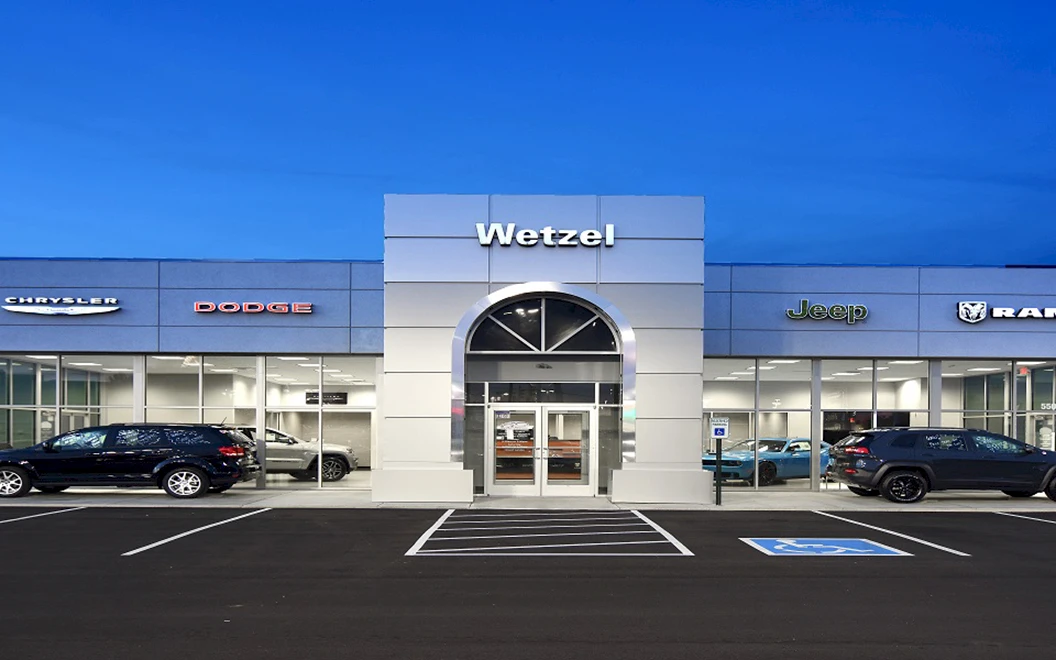 Wetzel Chrysler auto dealership finished construction picture 2