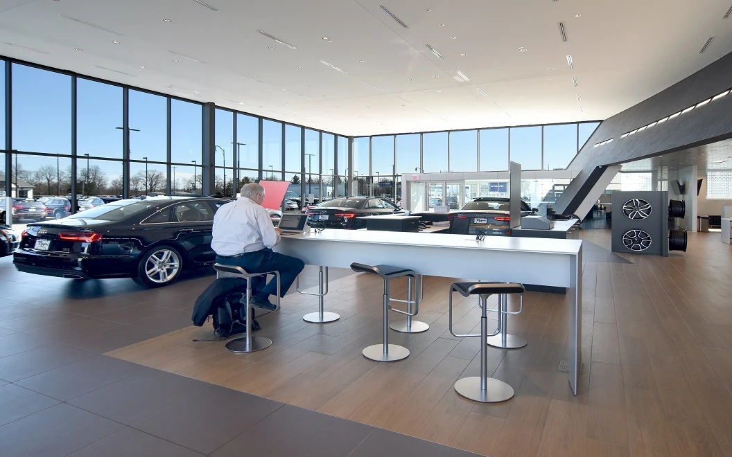 Byers Audi auto dealership construction picture eleven