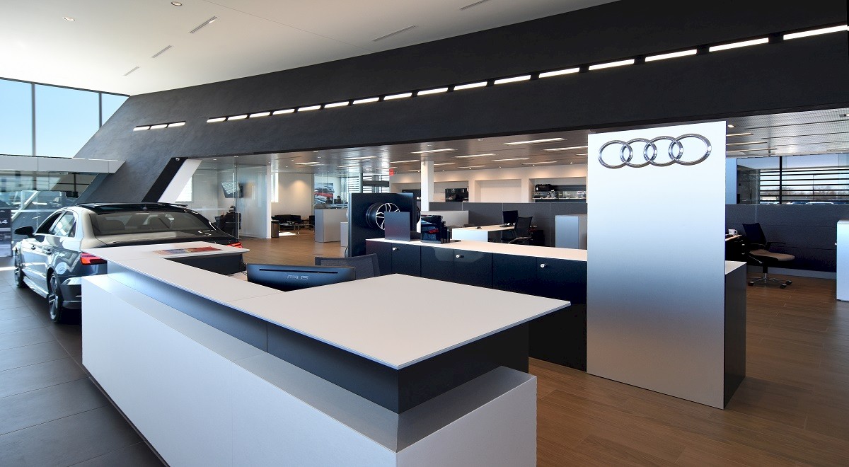 Byers Audi auto dealership construction picture twelve
