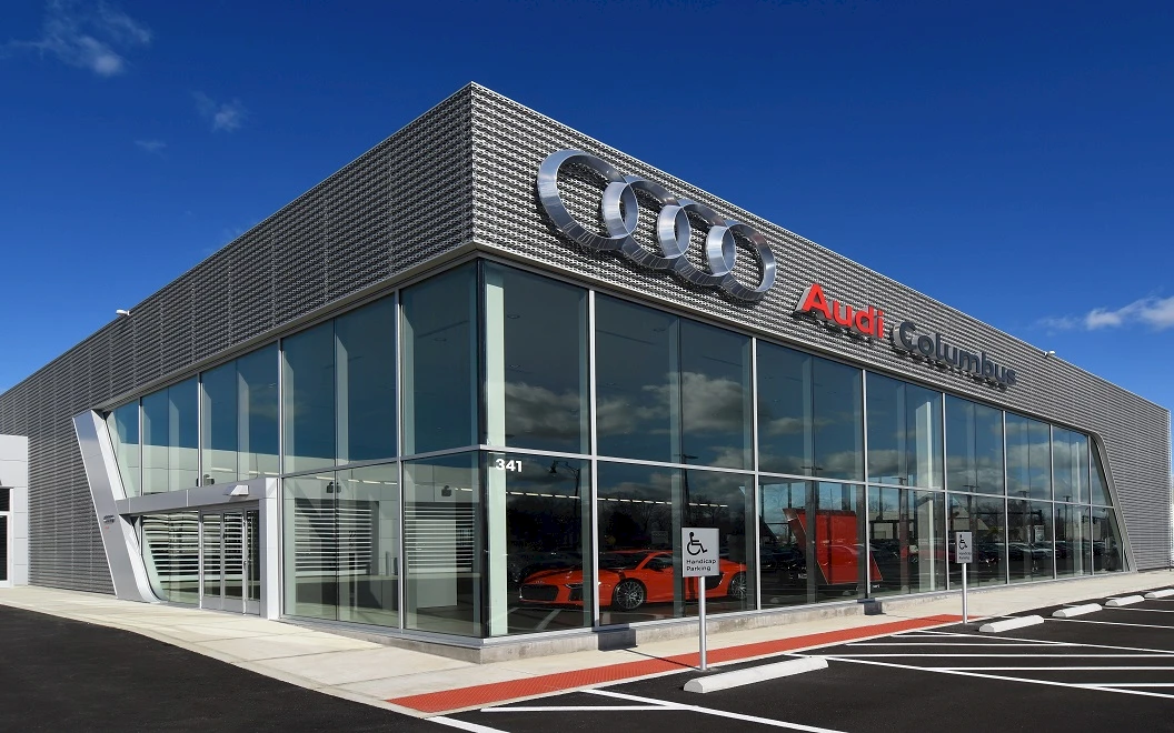 Byers Audi auto dealership construction picture eighteen